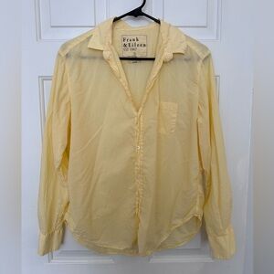 Frank & Eileen - Eileen Featherweight Cotton Button-down | Pale Yellow | Size S